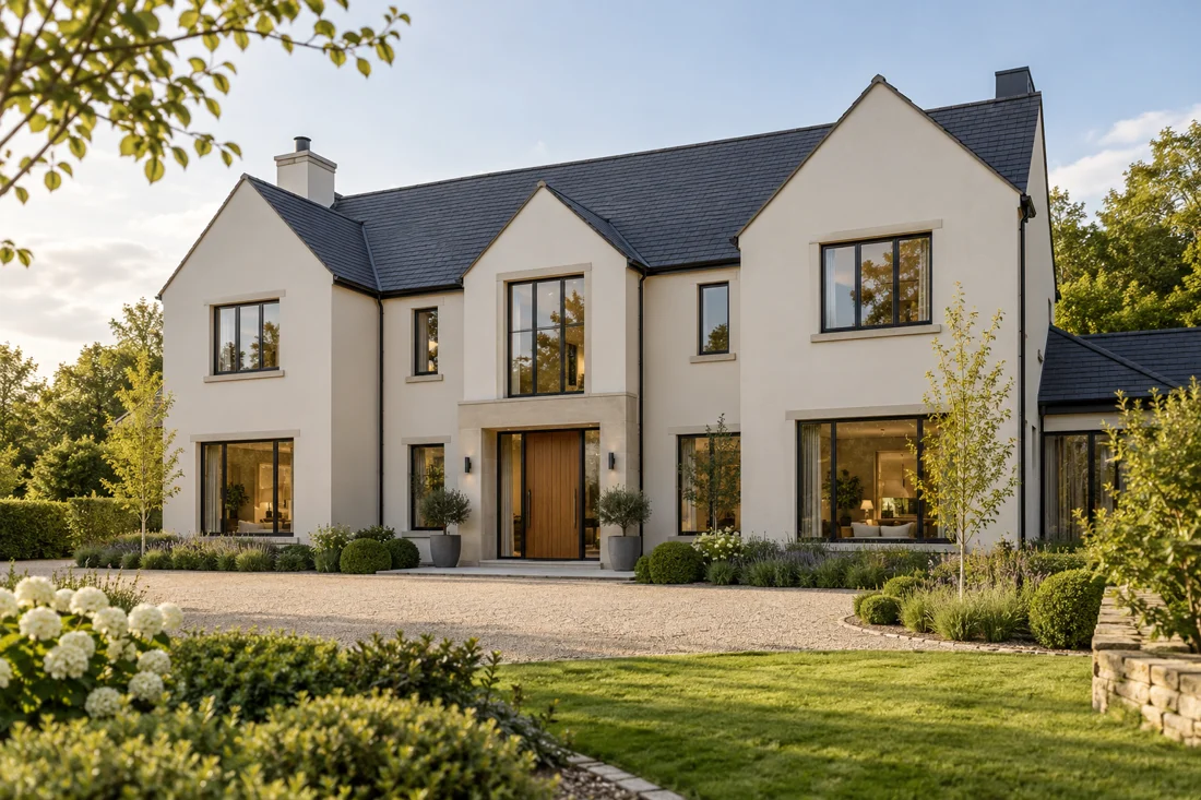Illustrative contemporary detached home